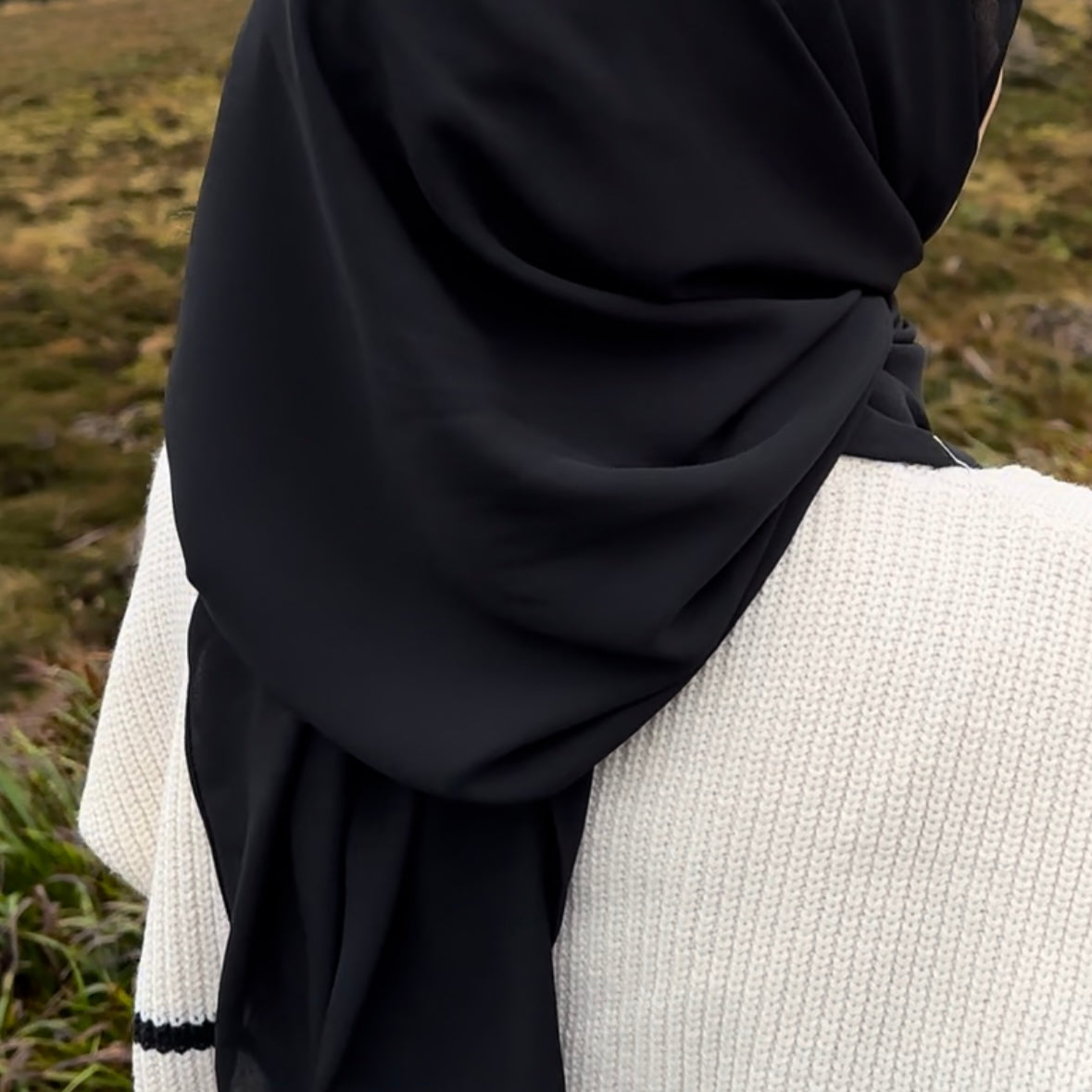 (DEFECT) Premium Chiffon Shawl